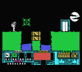 Venom Strikes Back back cover for MSX